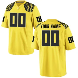 Custom Nike Oregon Ducks Men's Game Football College Jersey - Gold