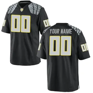 Custom Nike Oregon Ducks Men's Replica Football College Jersey - Black