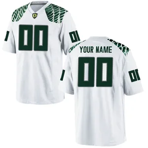 Custom Nike Oregon Ducks Men's Replica Football College Jersey - White