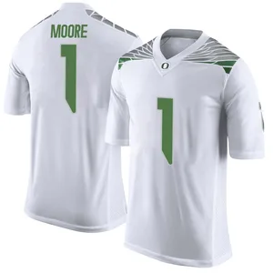 Dakorien Moore Nike Oregon Ducks Men's Limited Football College Jersey - White